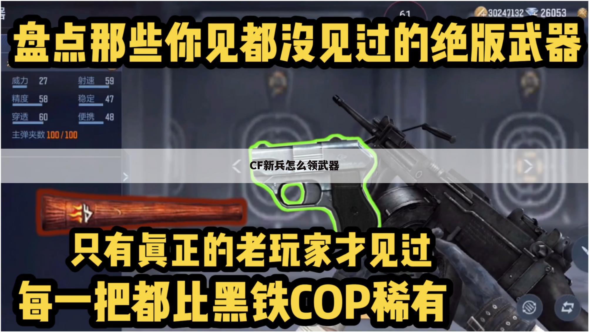 CF新兵怎么领武器