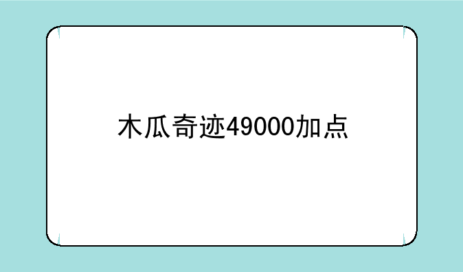 木瓜奇迹49000加点