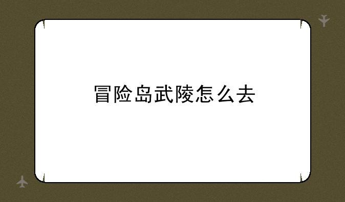 冒险岛武陵怎么去