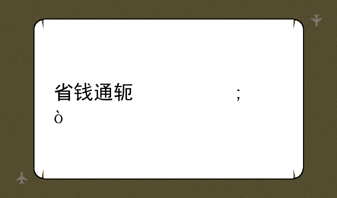 省钱通软件怎样？