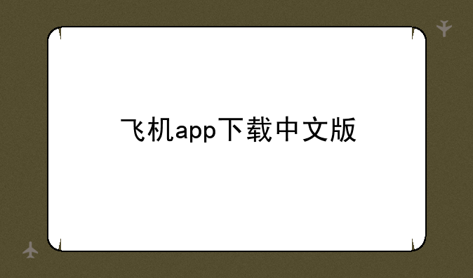 飞机app下载中文版