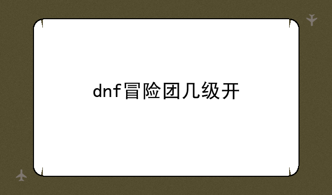 dnf冒险团几级开