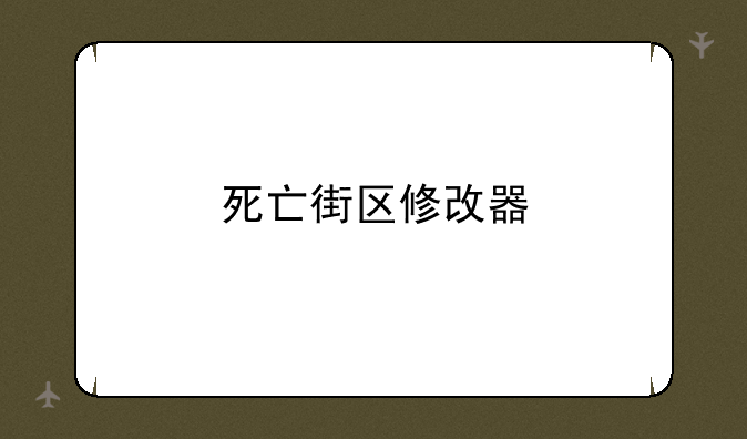 死亡街区修改器