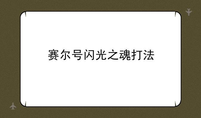 赛尔号闪光之魂打法