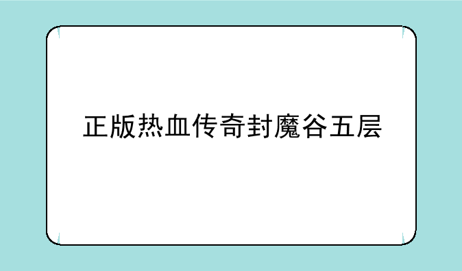 正版热血传奇封魔谷五层