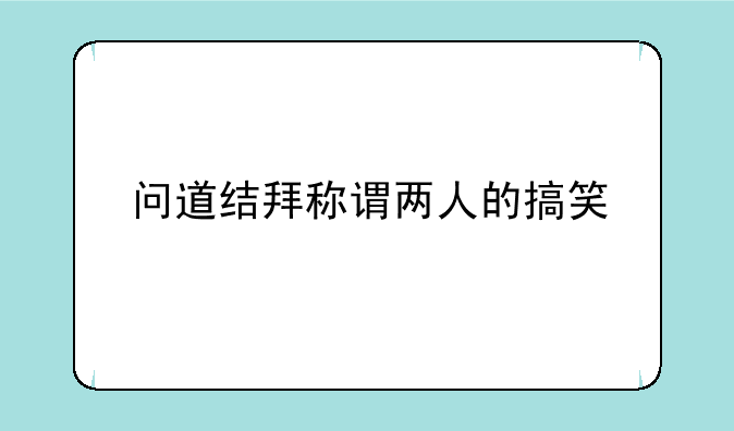 问道结拜称谓两人的搞笑