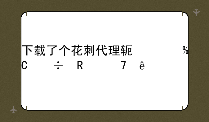 下载了个花刺代理软件IP都用不了