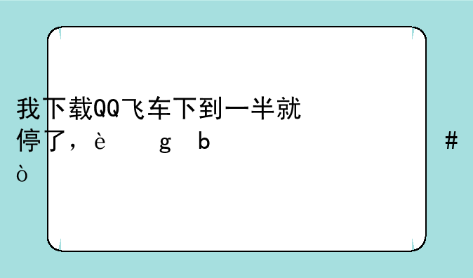 我下载QQ飞车下到一半就停了，这是为什么？