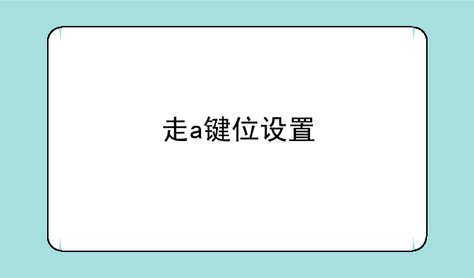 走a键位设置