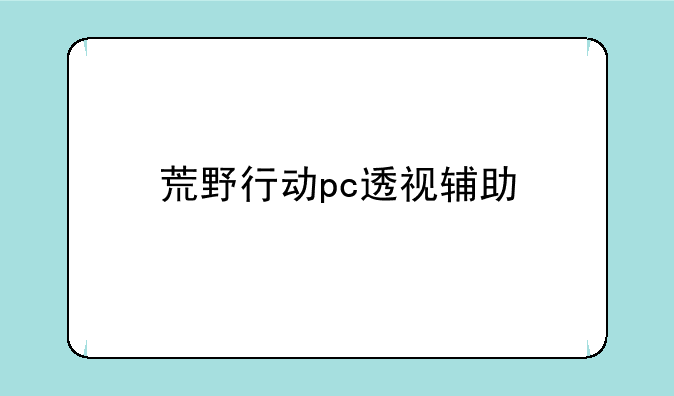 荒野行动pc透视辅助